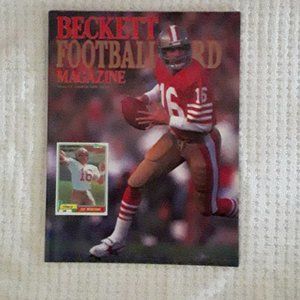 Vtg Beckett Football Card Magazine Montana 49er's Dickerson Colts Some Yellowing